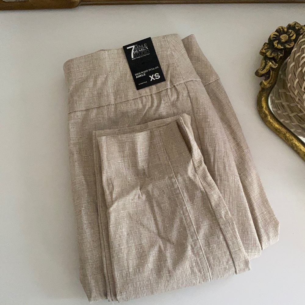 High-Waist Pull-On Ankle Pants (XS)
